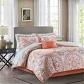 Madison Park Essentials Madison Park 7 Pieces Coral Serenity Complete Bed And Sheet Set, Twin, 7PK MPE10-204